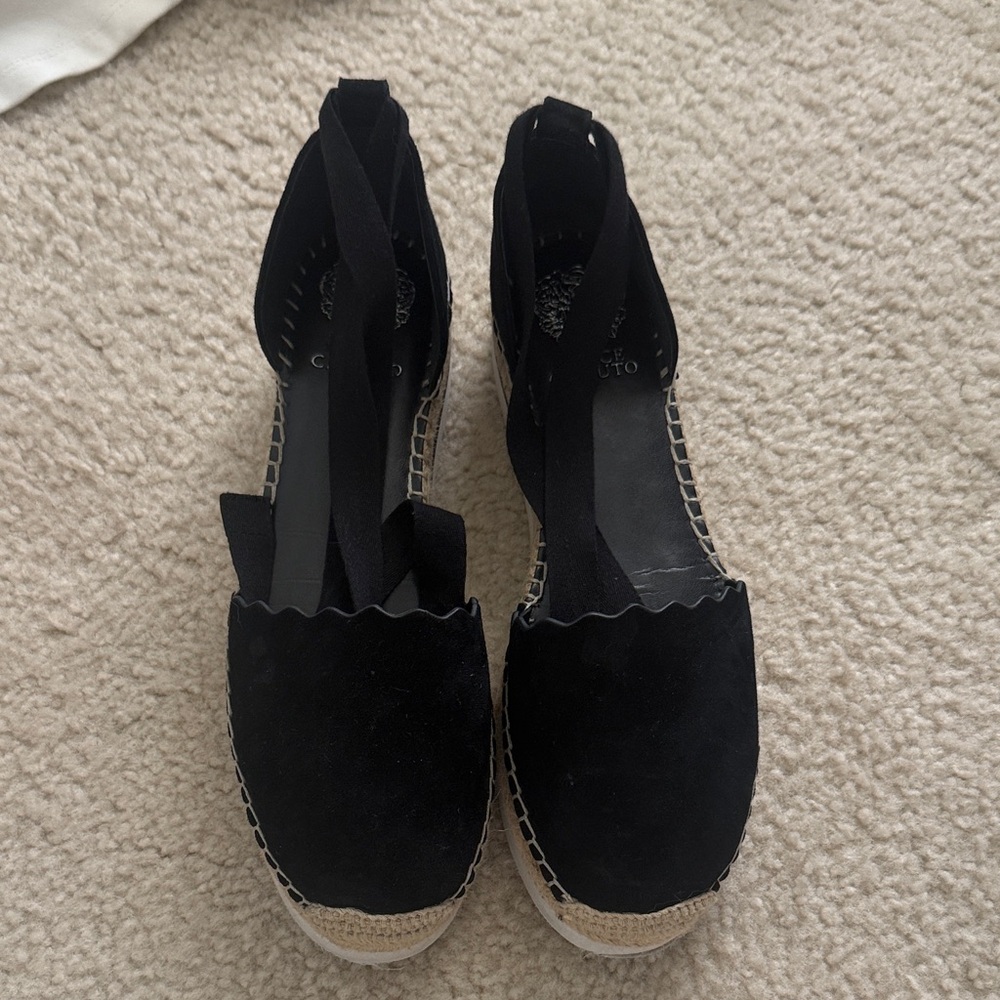 Vince Camuto Black Espadrille Flats